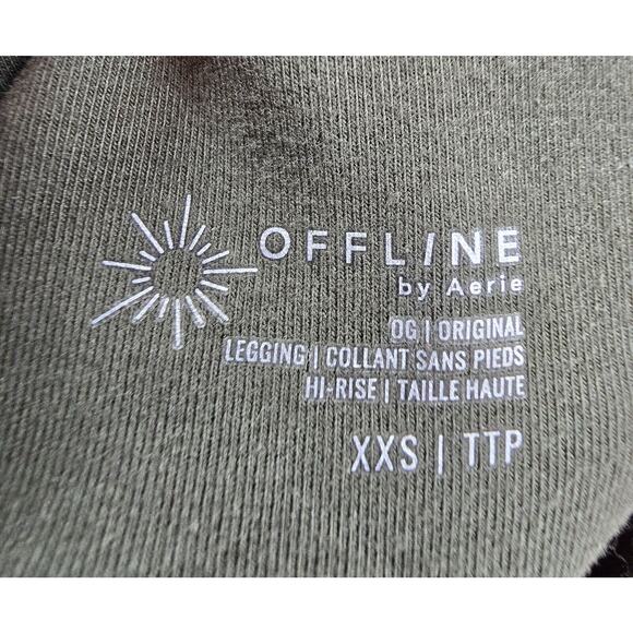 Offline By Aerie OG Leggings Hi Rise Forest Green Athleisure XXS - Picture 8 of 9